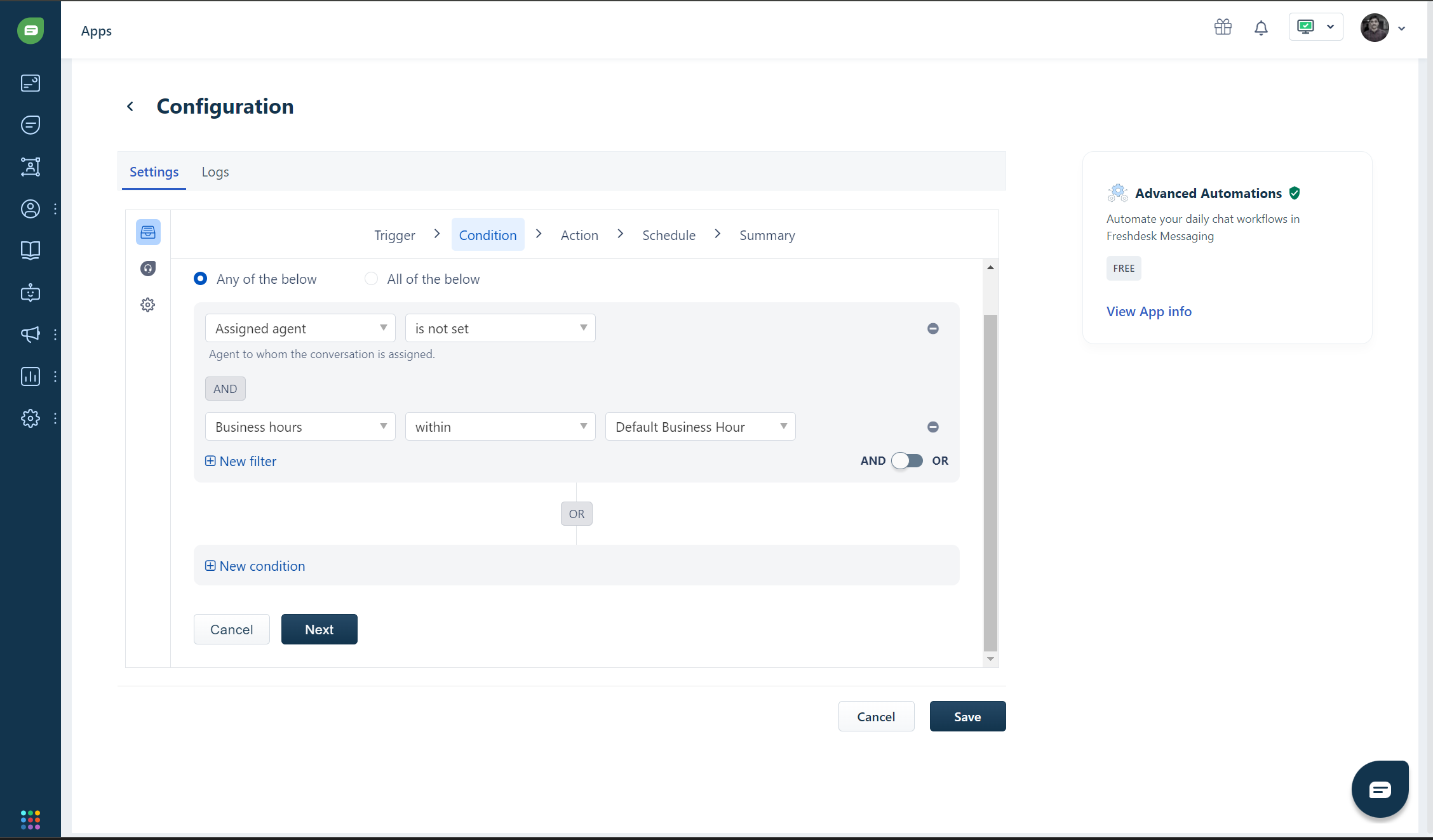 screenshot of Freshdesk Omni